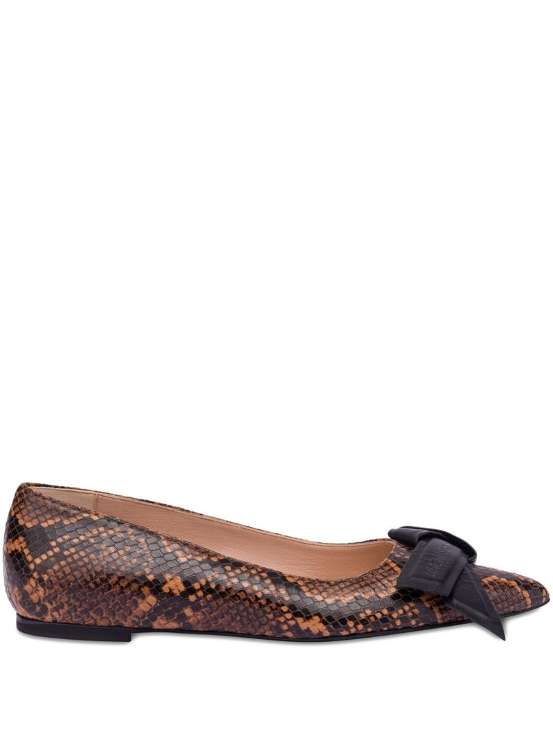 snakeskin-effect ballerina shoes 1