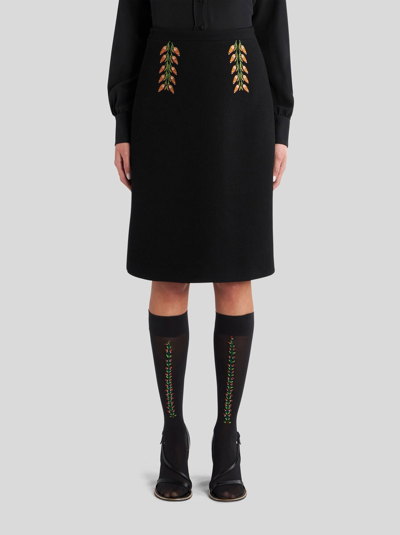 Etro SHEATH SKIRT WITH FOLIAGE EMBROIDERY outlook