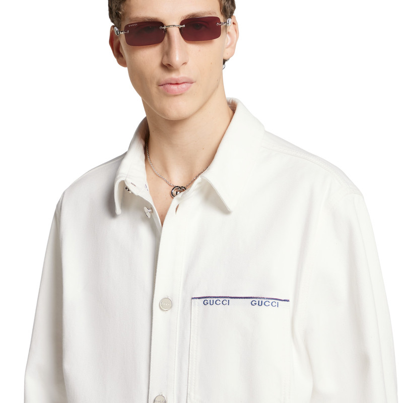 Cotton selvedge denim shirt 5