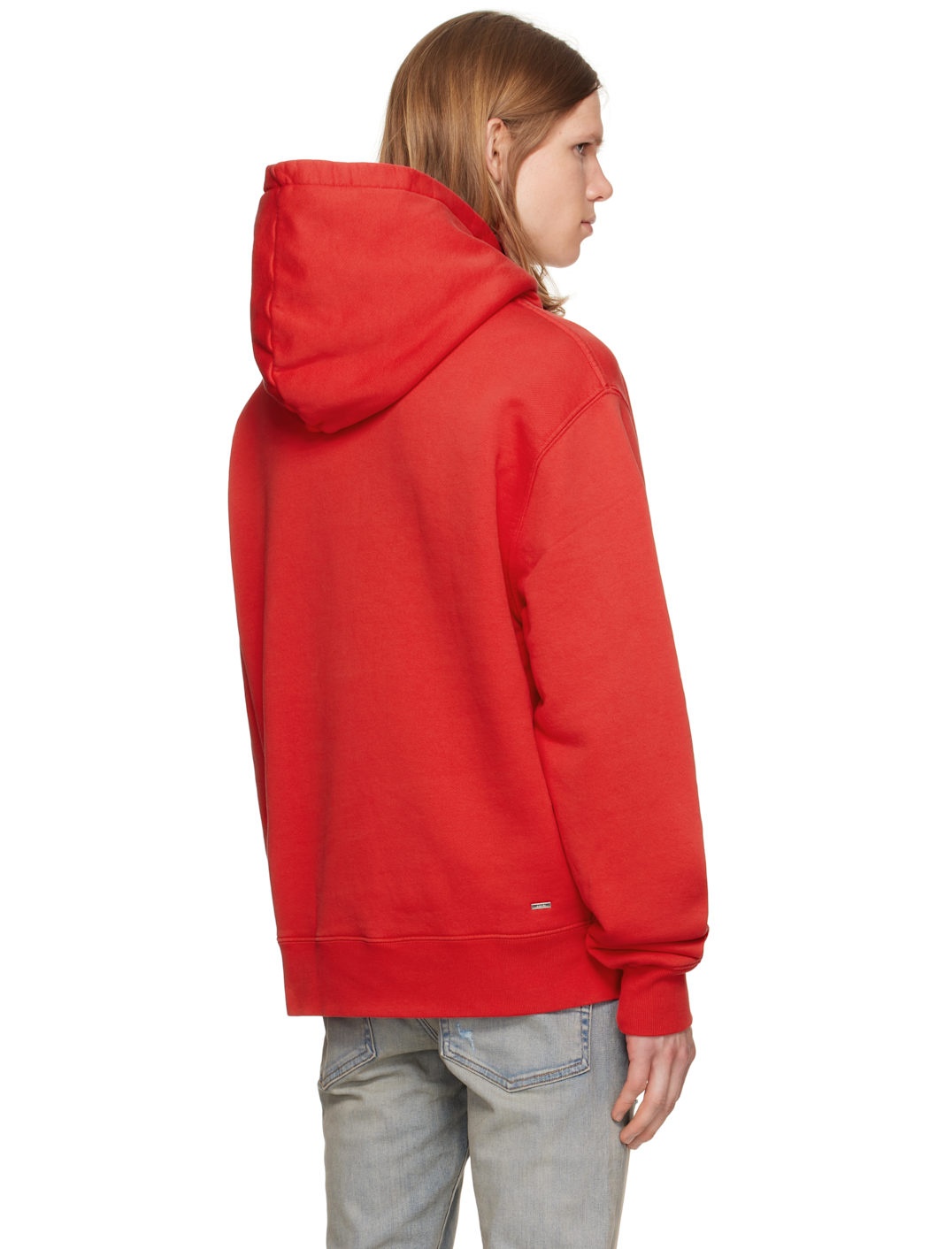 Red 'AMIRI' Staggered Hoodie - 3