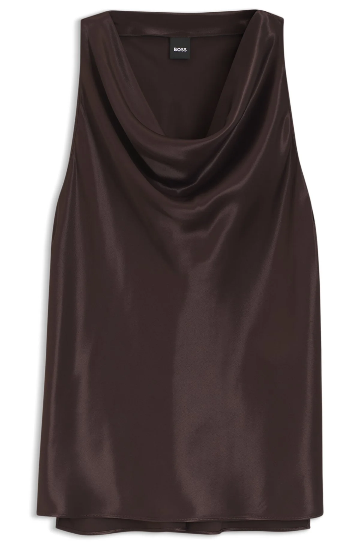 COWL-NECK SATIN BLOUSE - 1