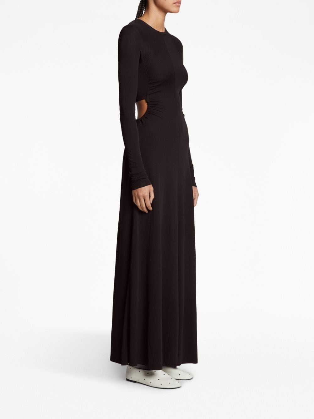 open-back jersey maxi dress - 3