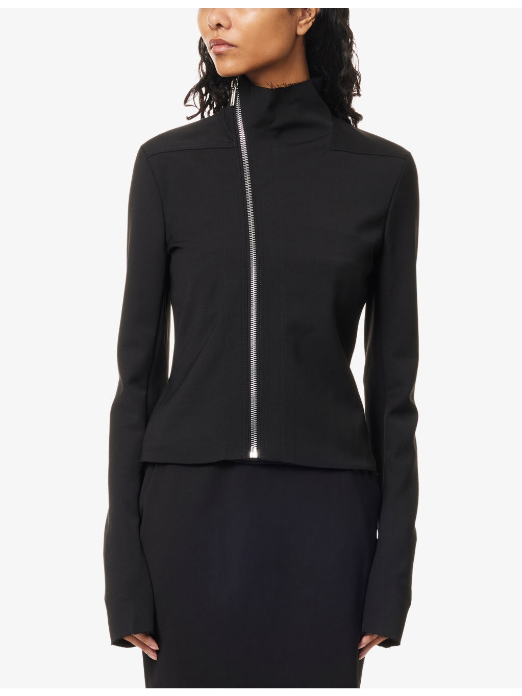Gary High-Neck Stretch-Wool Blend Jacket - 3