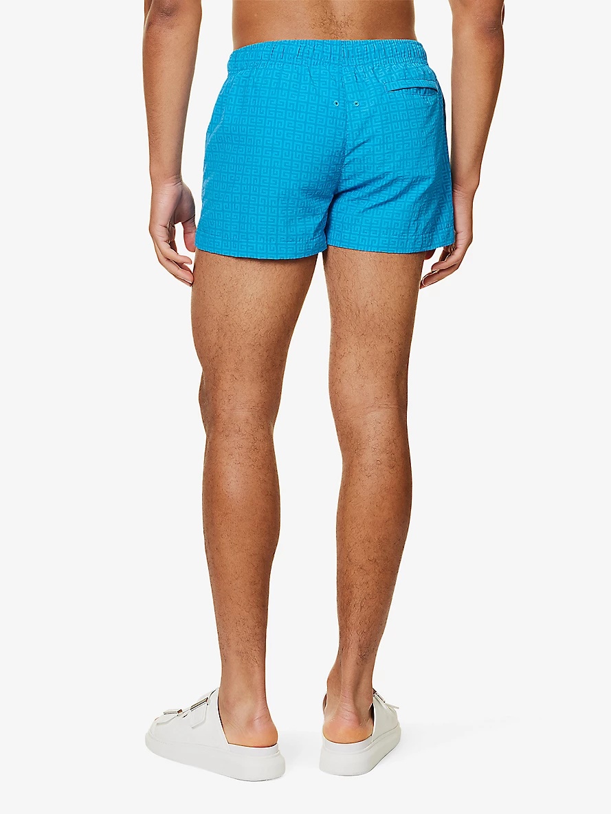 Medium chain-print mid-rise swim shorts - 4