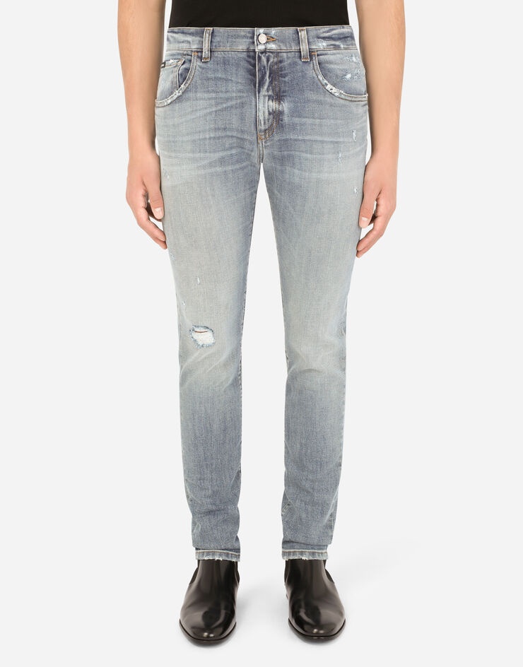 Light blue skinny stretch jeans - 1