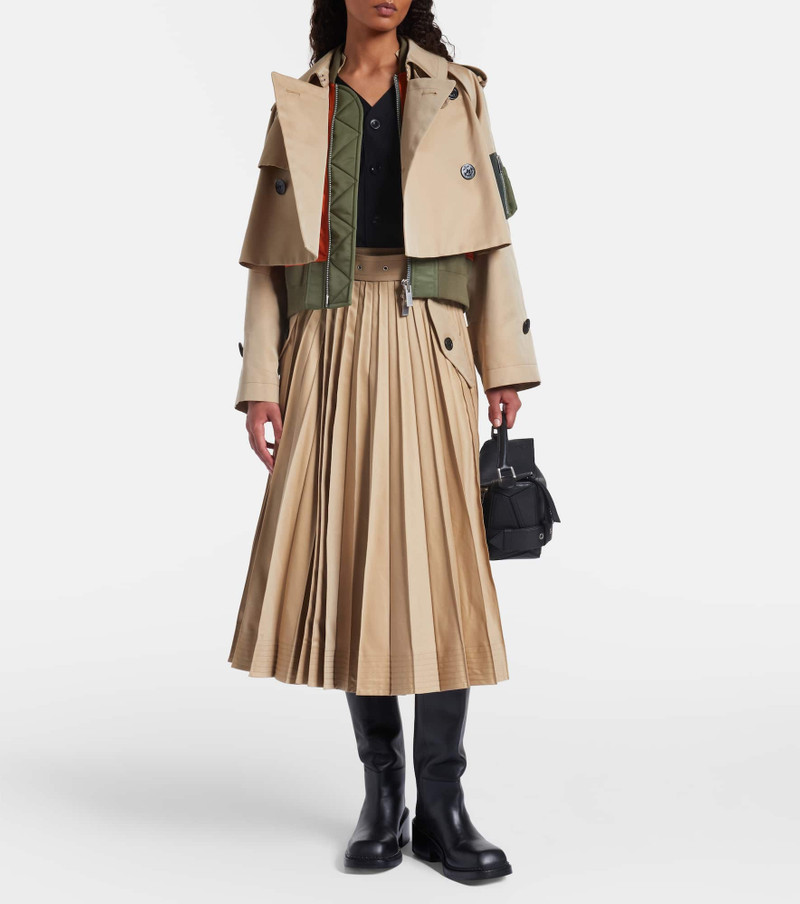 sacai Cotton-blend gabardine and twill jacket outlook