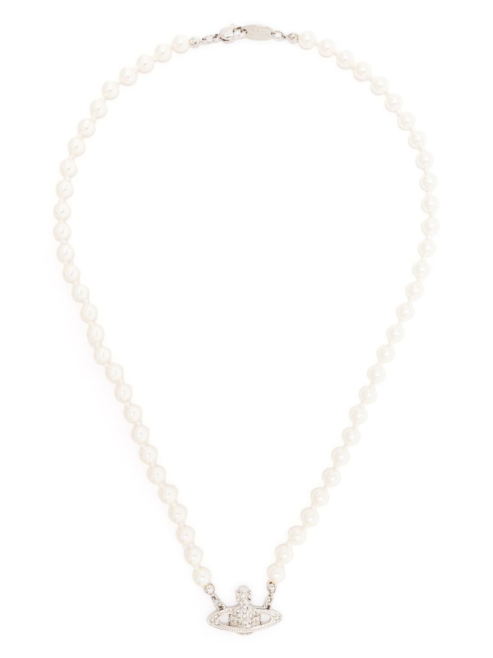 orb-pendant pearl necklace - 3