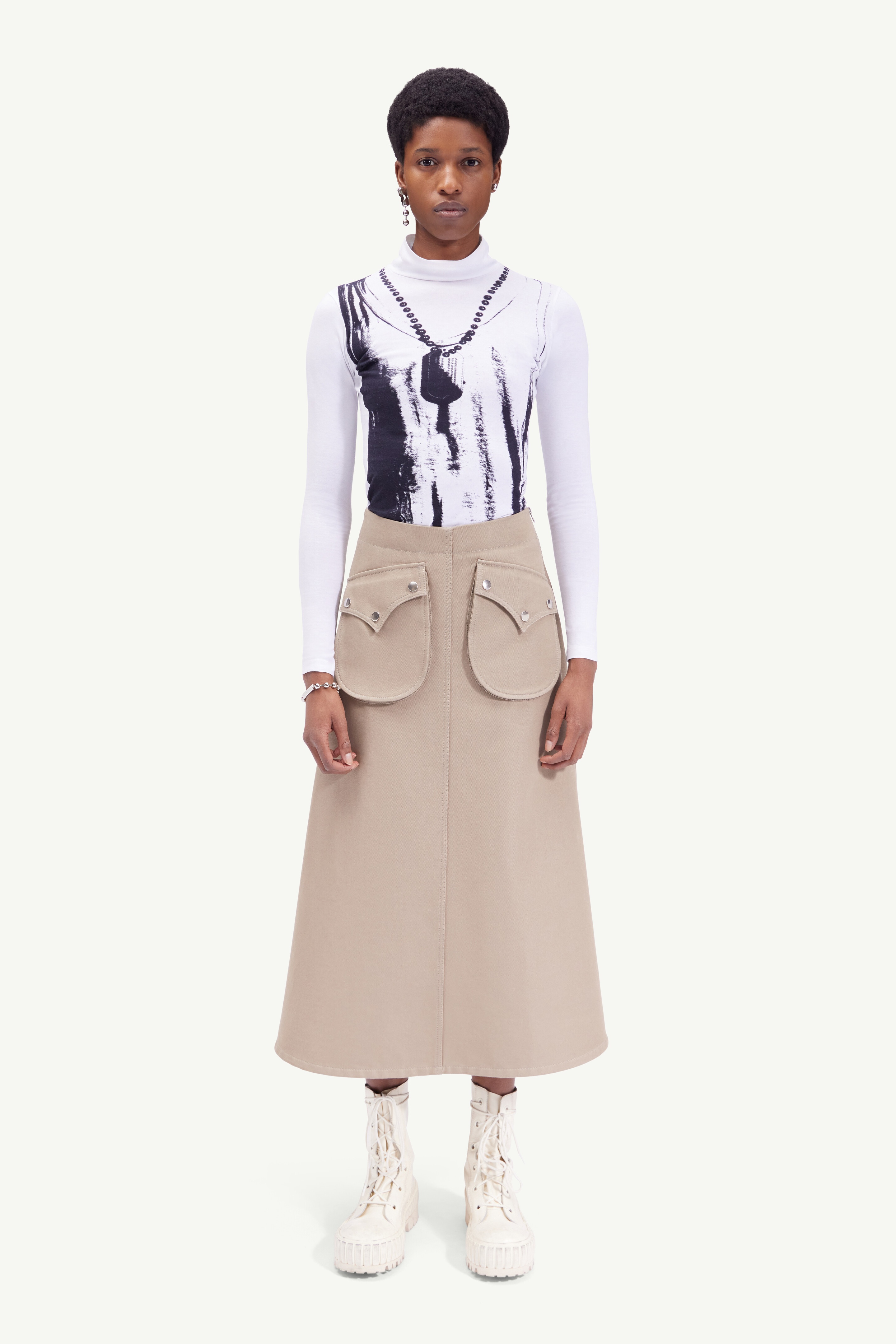 Cotton Midi skirt - 2