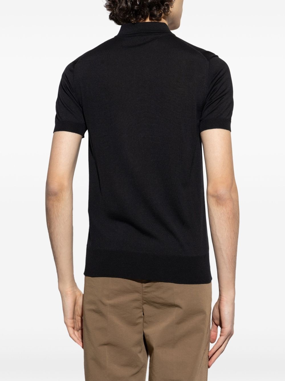 silk polo shirt - 3