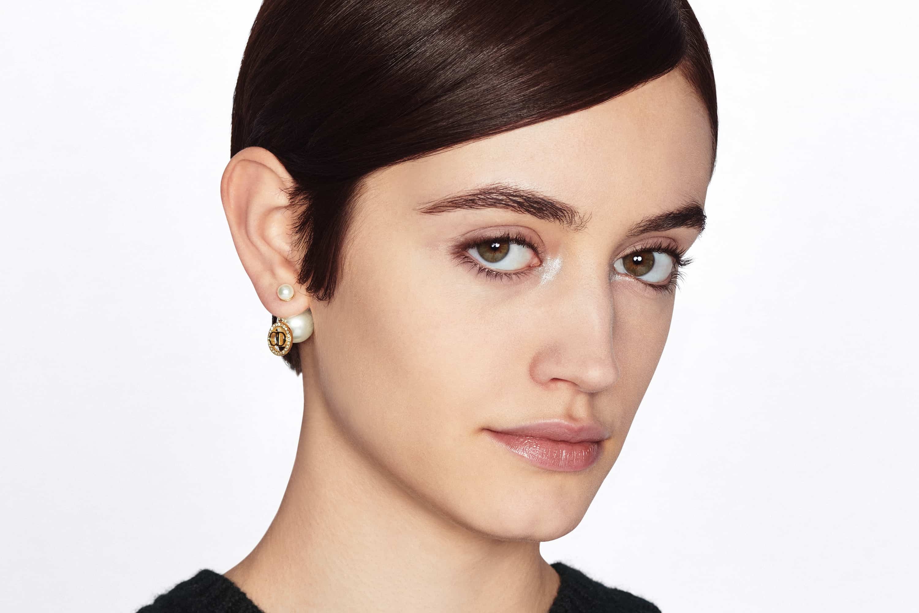 【Dior】Tribales ピアス arrow Dior Tribales Clip-On Earrings Gold-Finish Metal and White
