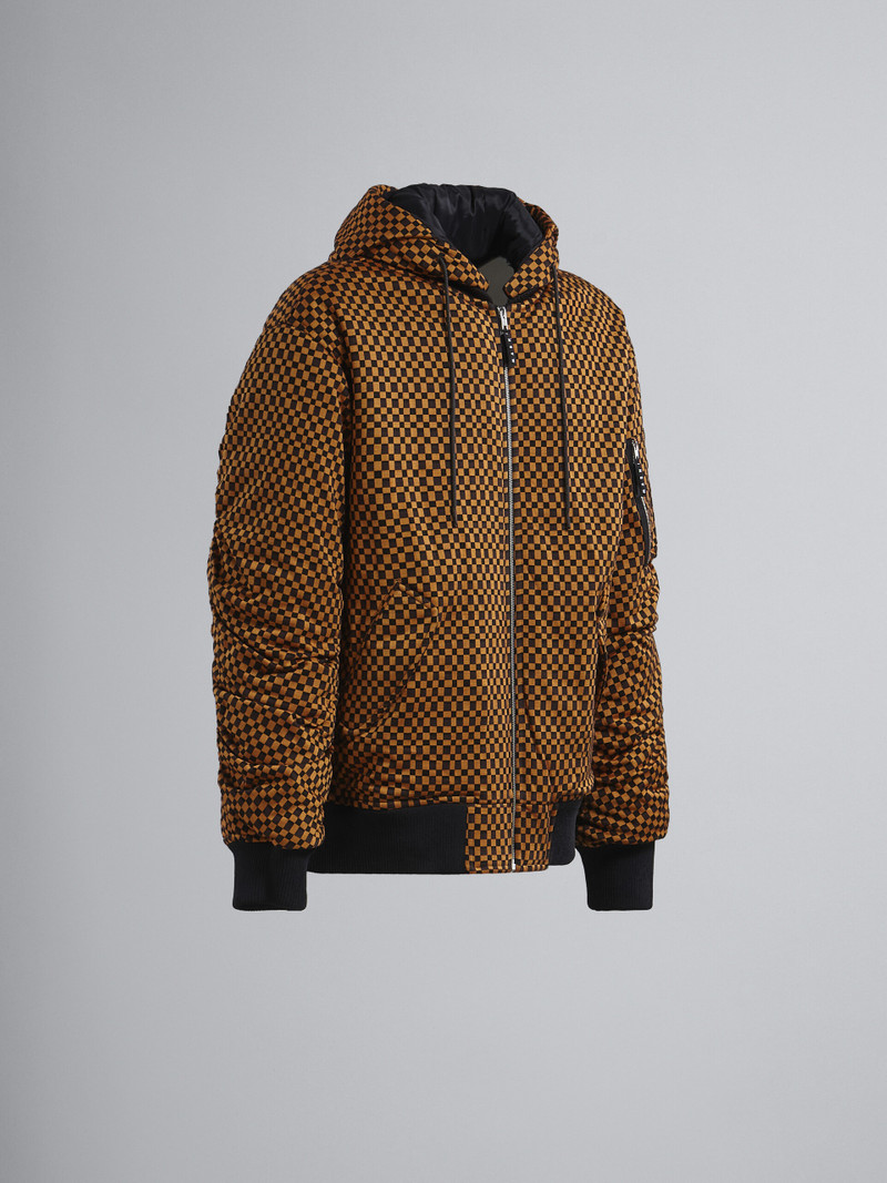Marni PADDED CHECK JACQUARD JERSEY BOMBER JACKET outlook