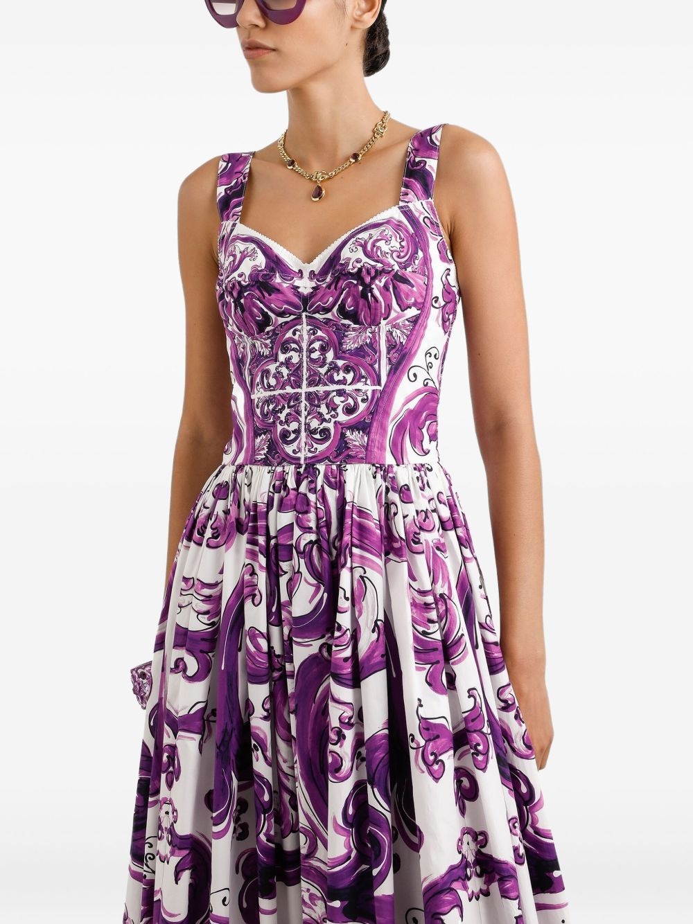graphic-print midi dress - 4