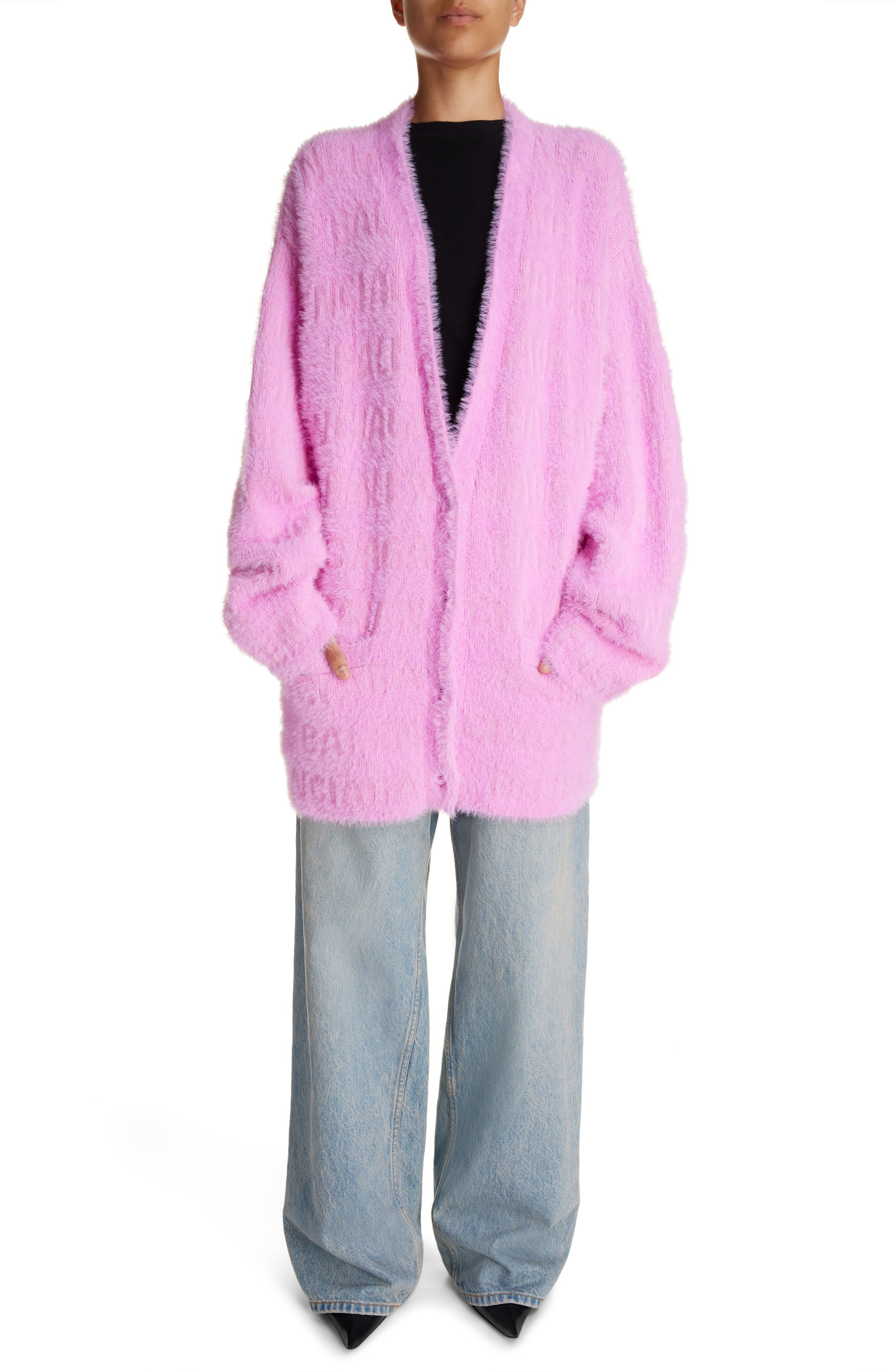 Balenciaga Baggy Straight Leg Jeans in Light Indigo/Madder at Nordstrom - 2