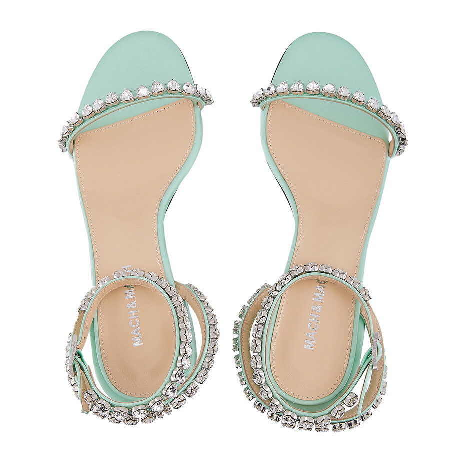 Mach & Mach Audrey Rhinestone-Embellished Sandals - 3