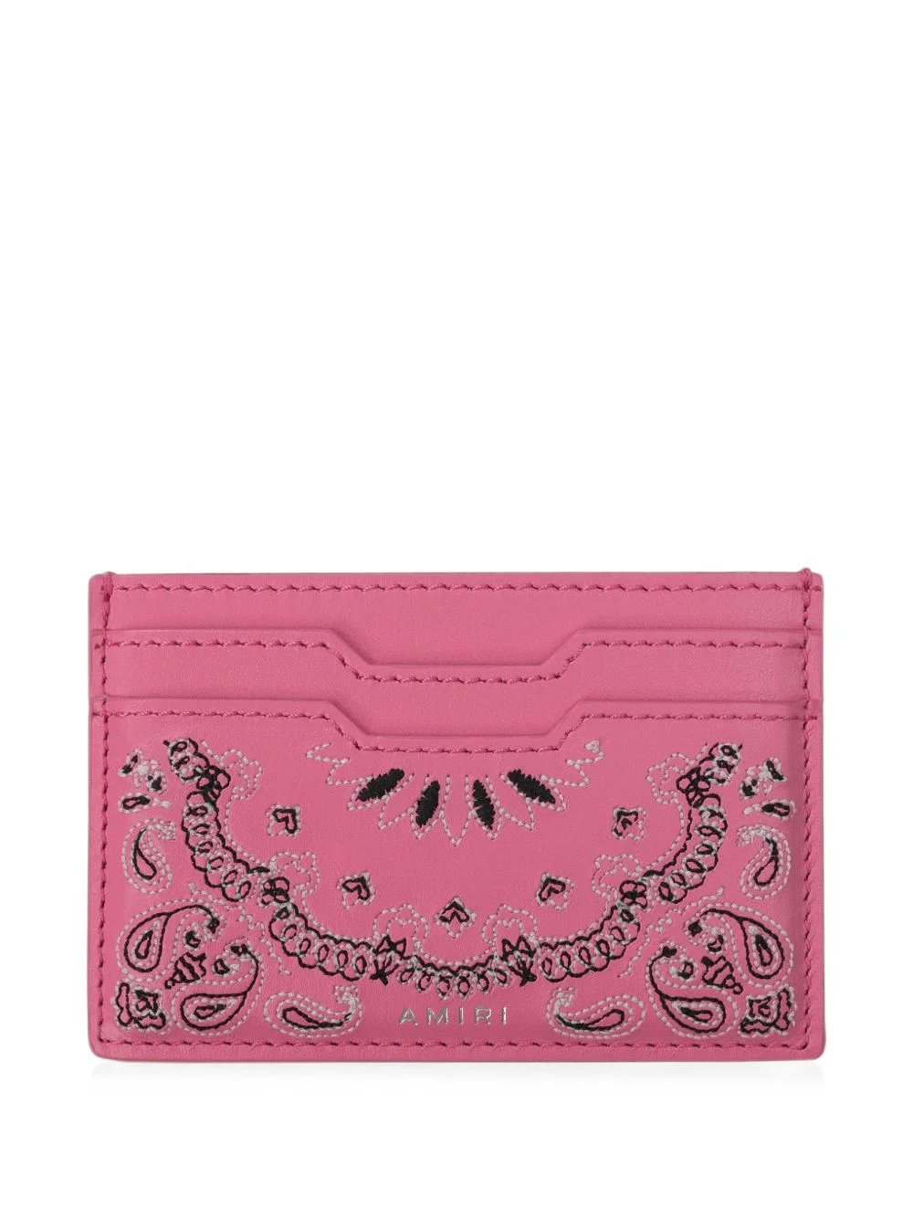 Bandana-embroidered card holder - 1