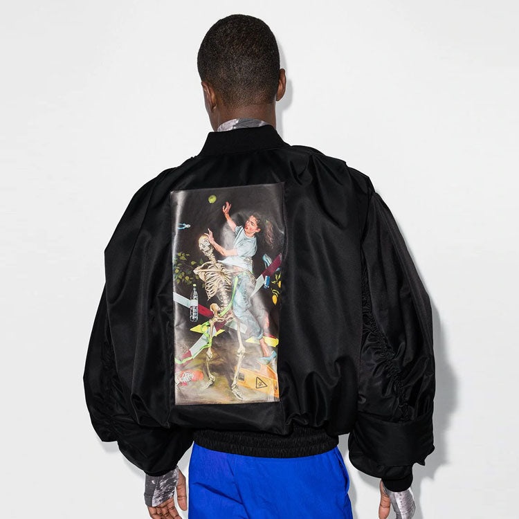 Off-White Pascal Applique Pilot Jacket Men's Black OMEH020F20FAB0011010 - 4
