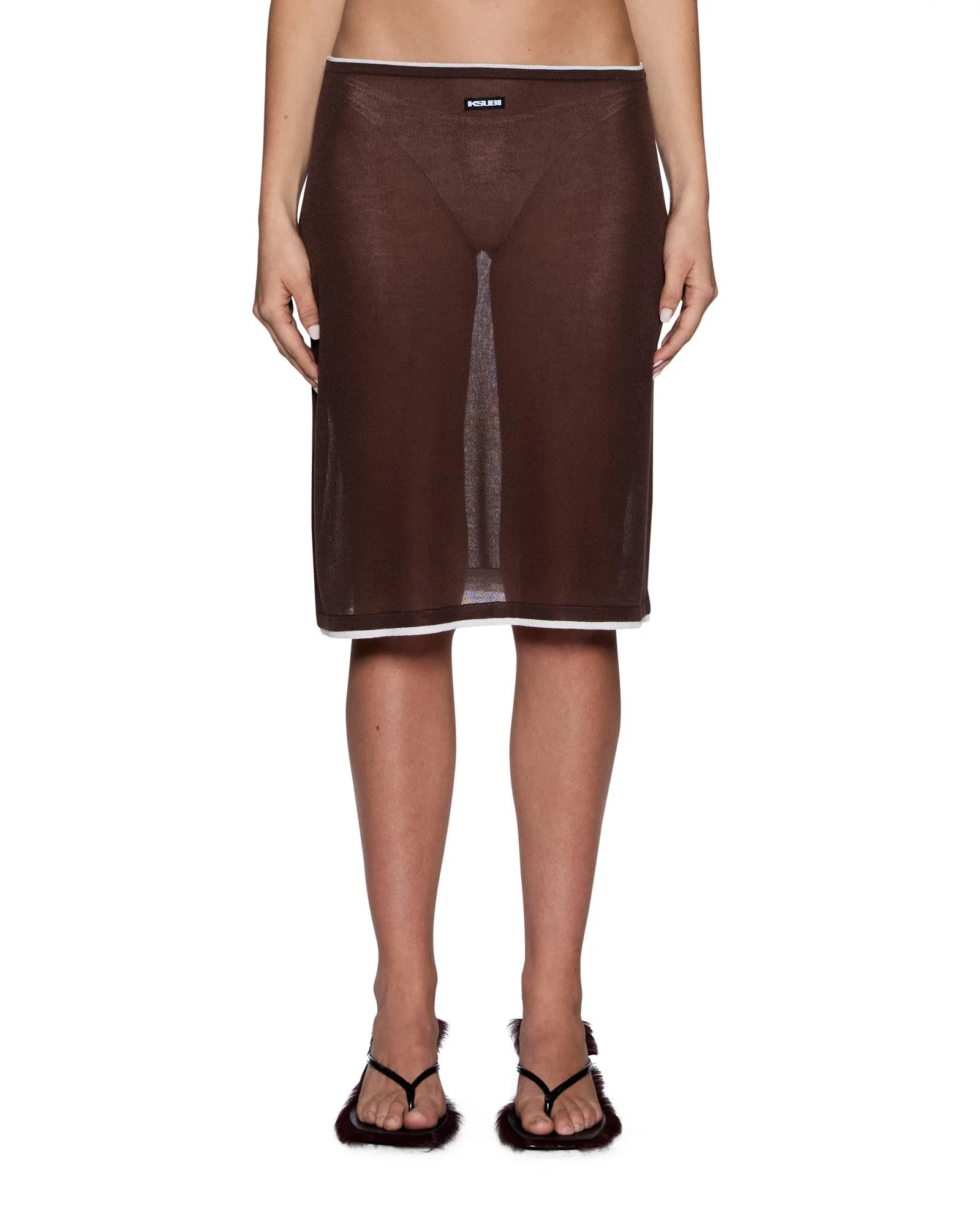 SOTT LAYERED MIDI SKIRT CAMEL BROWN - 1