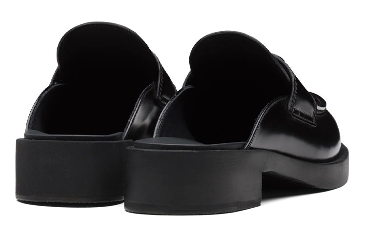 (WMNS) PRADA Chocolate Brushed Leather Mules 'Black' 1D652M_055_F0002_F_040 - 5