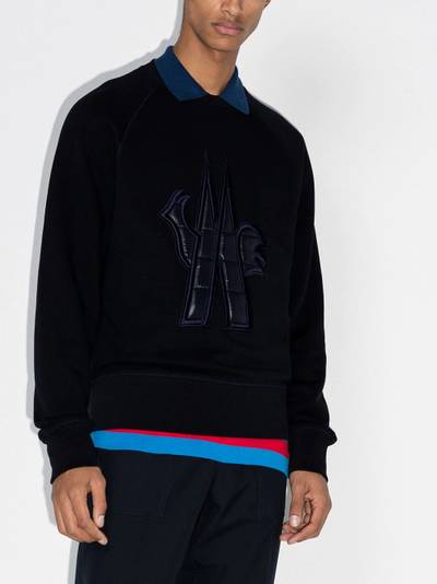 Moncler Grenoble logo patch sweatshirt outlook