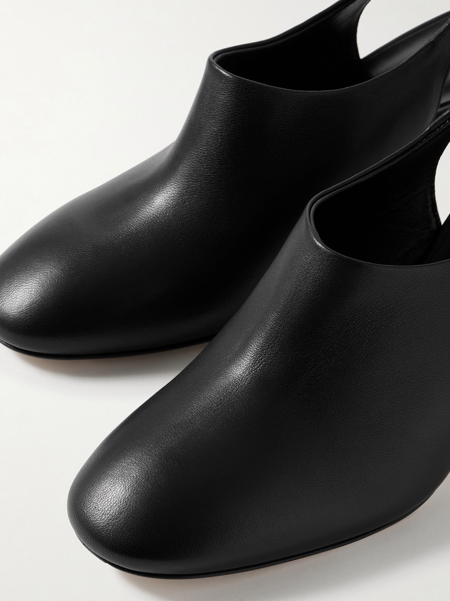 Malin leather slingback pumps Black - 4