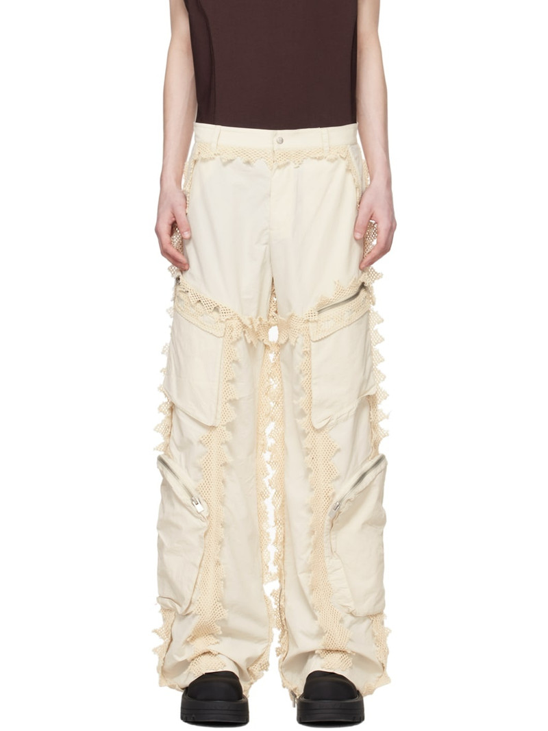 Spherical high-waist cargo trousers - 1