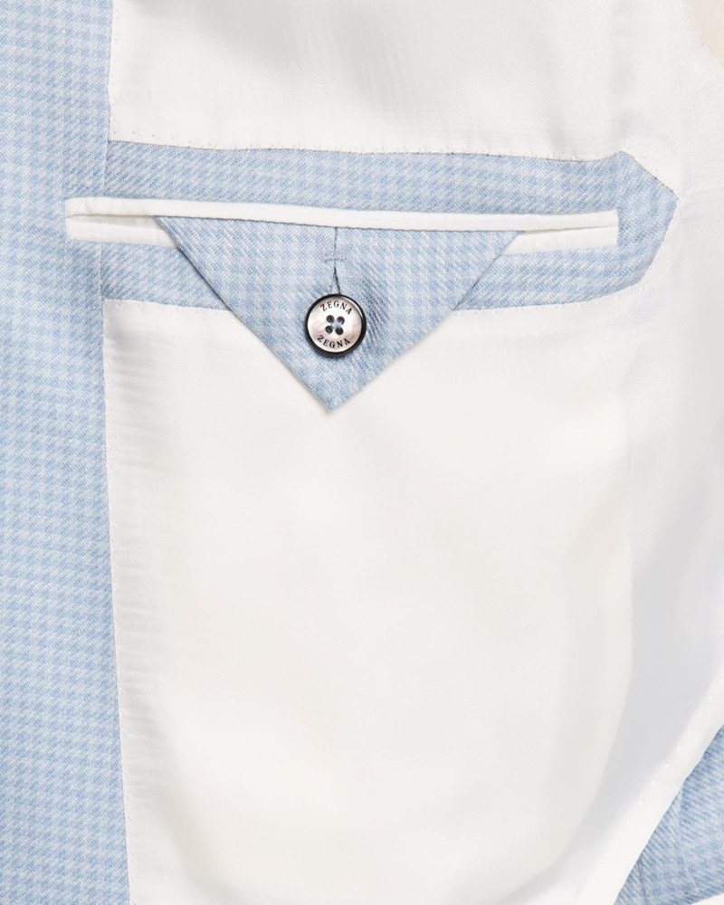 Men's Wool Gingham Single-Breasted Sport Coat 6