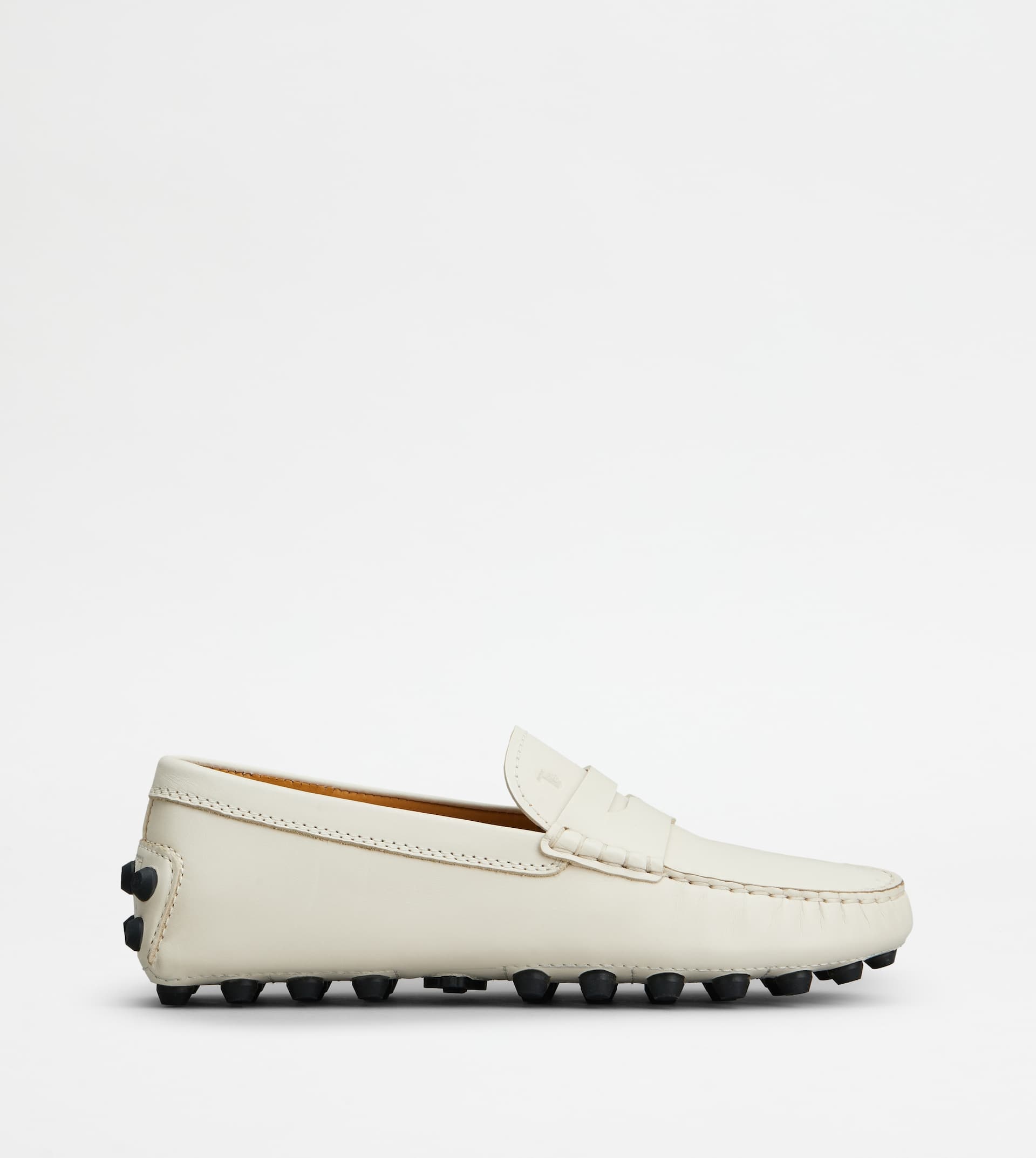 TOD'S GOMMINO BUBBLE IN LEATHER - OFF WHITE, BLACK - 1