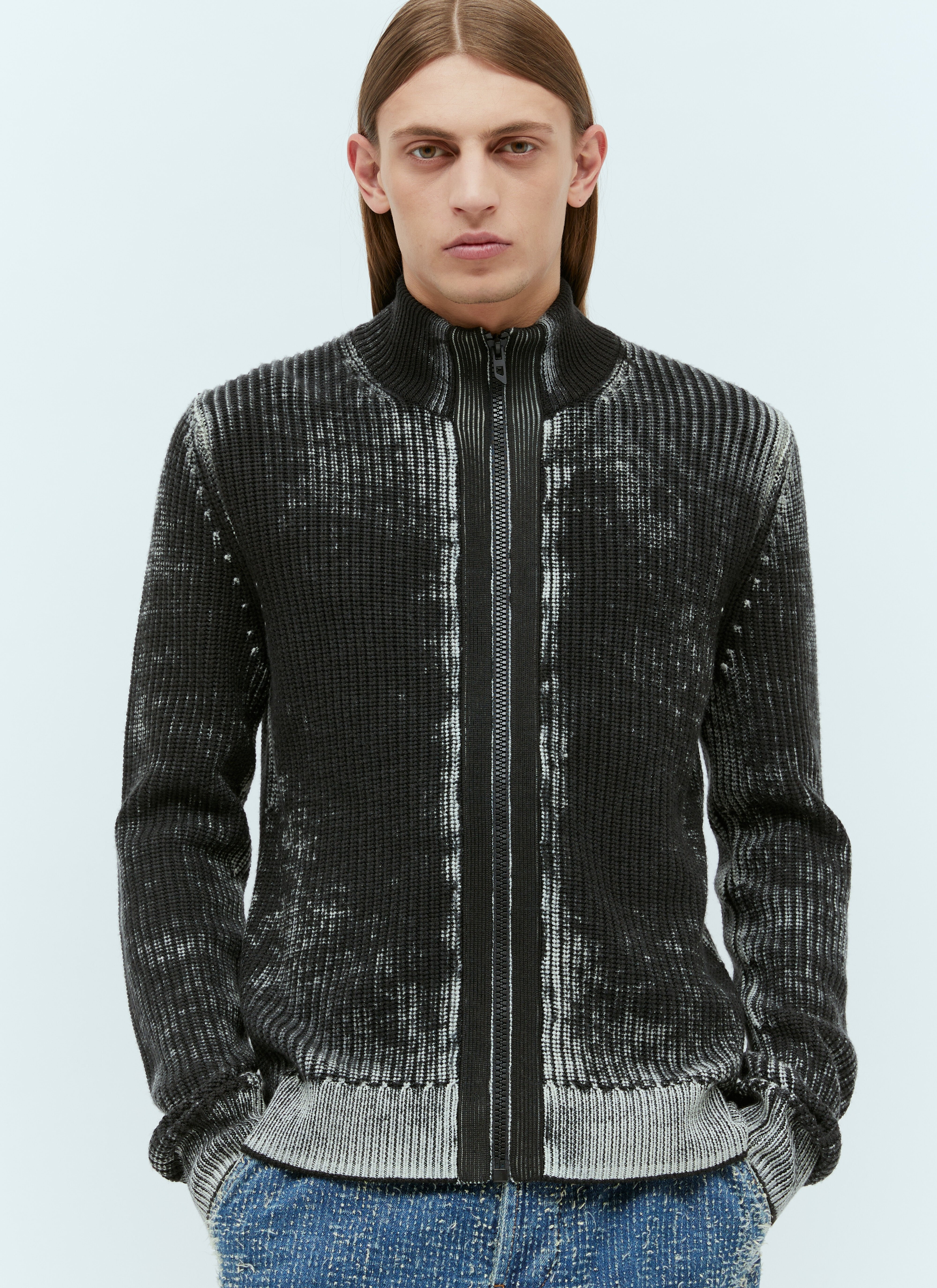 Diesel Diesel Men K-Arini Zip-Up Knit Sweater | luosophy | REVERSIBLE