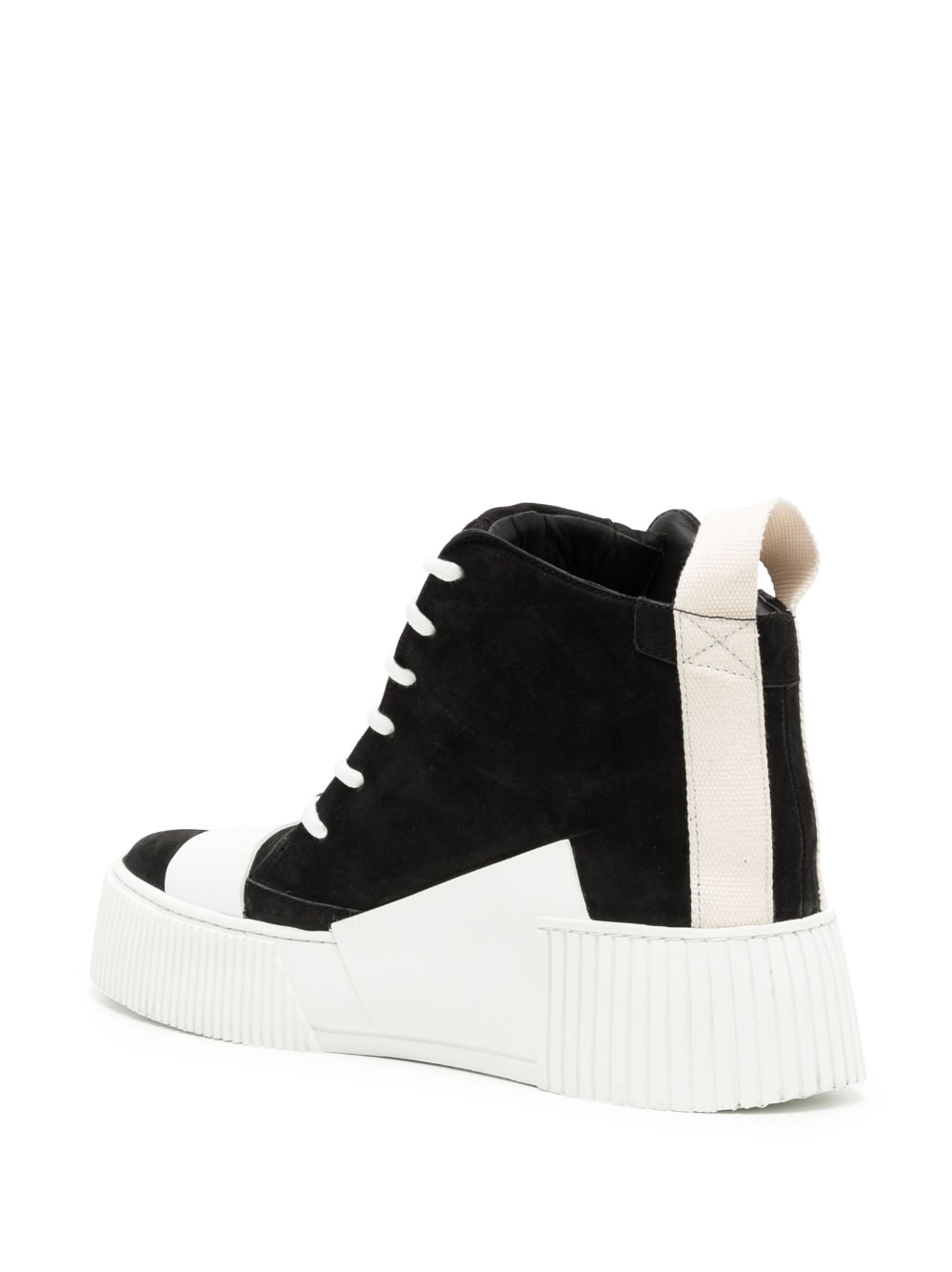 hi-top leather sneakers - 3