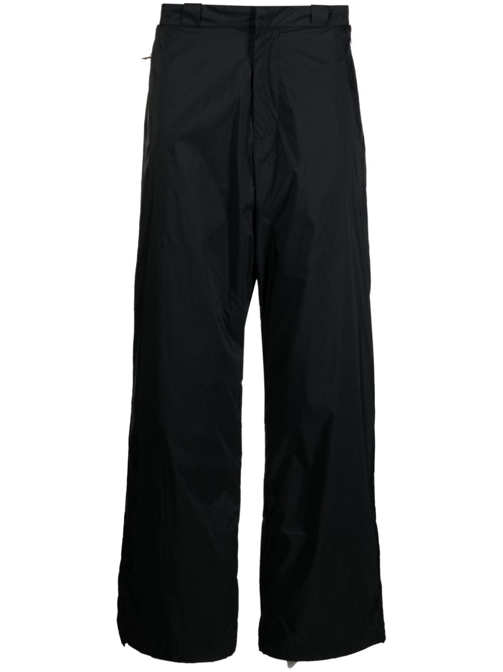 high-waisted straight-leg trousers - 1