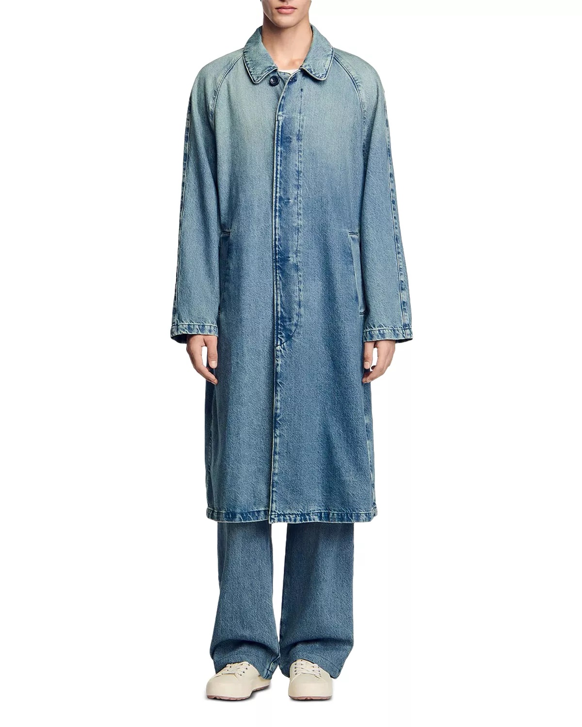 Long Denim Coat - 1