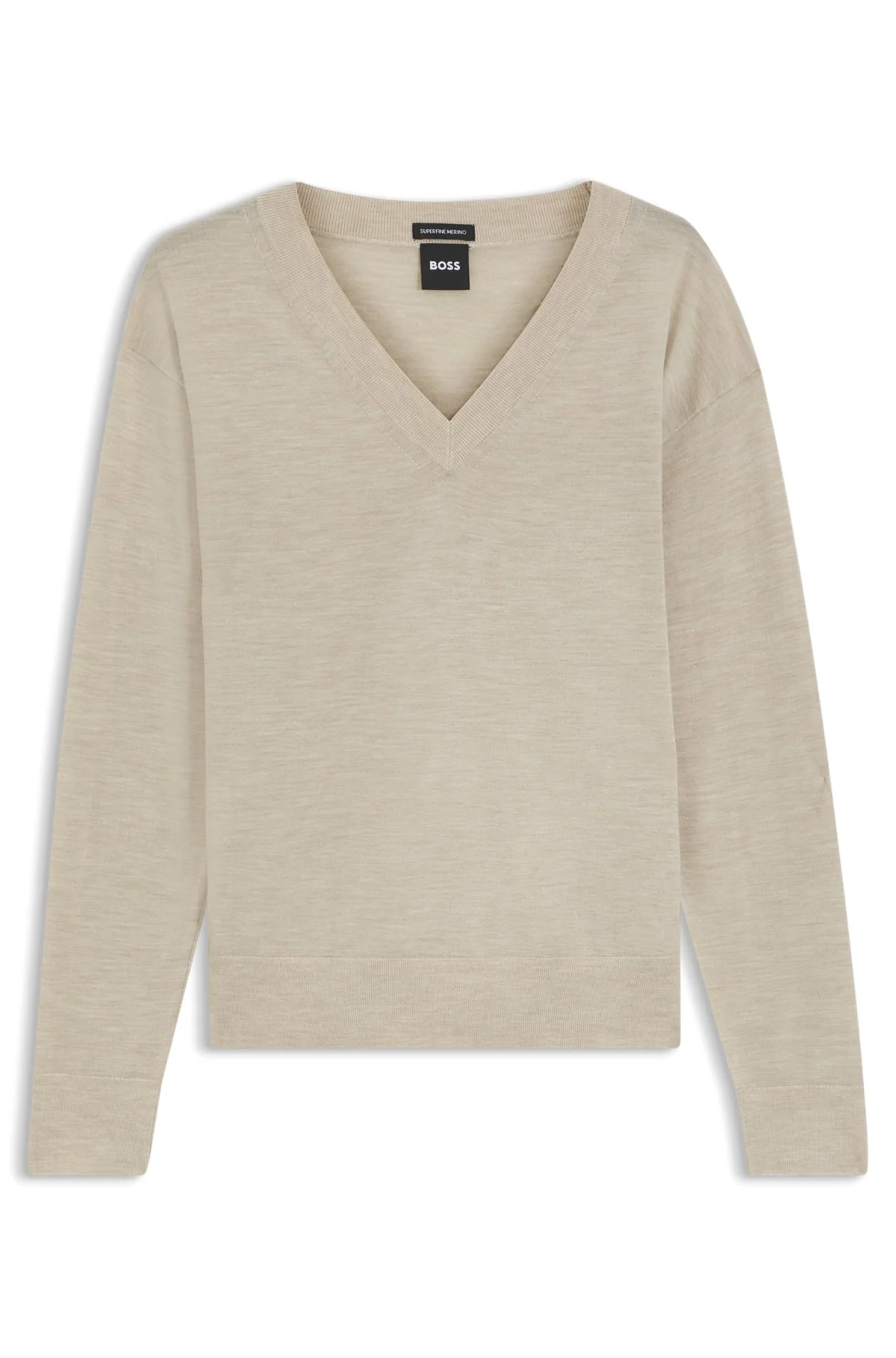 V-NECK SWEATER IN MERINO WOOL - 1
