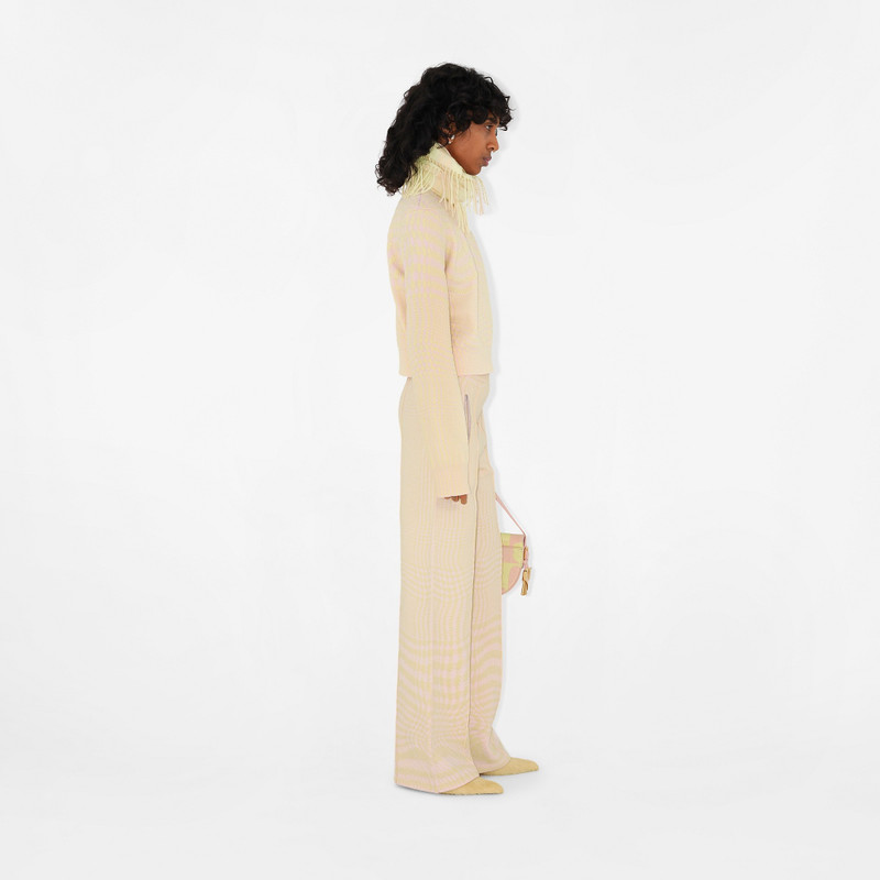 전쟁 Houndstooth 모직 혼합 바지 3