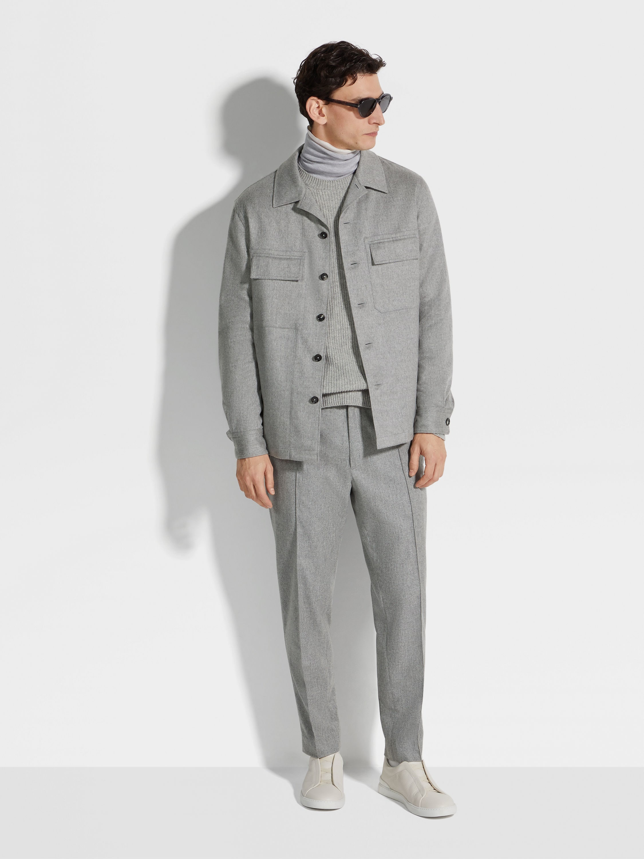 GREY MÉLANGE 15MILMIL15 WOOL JOGGERS - 3