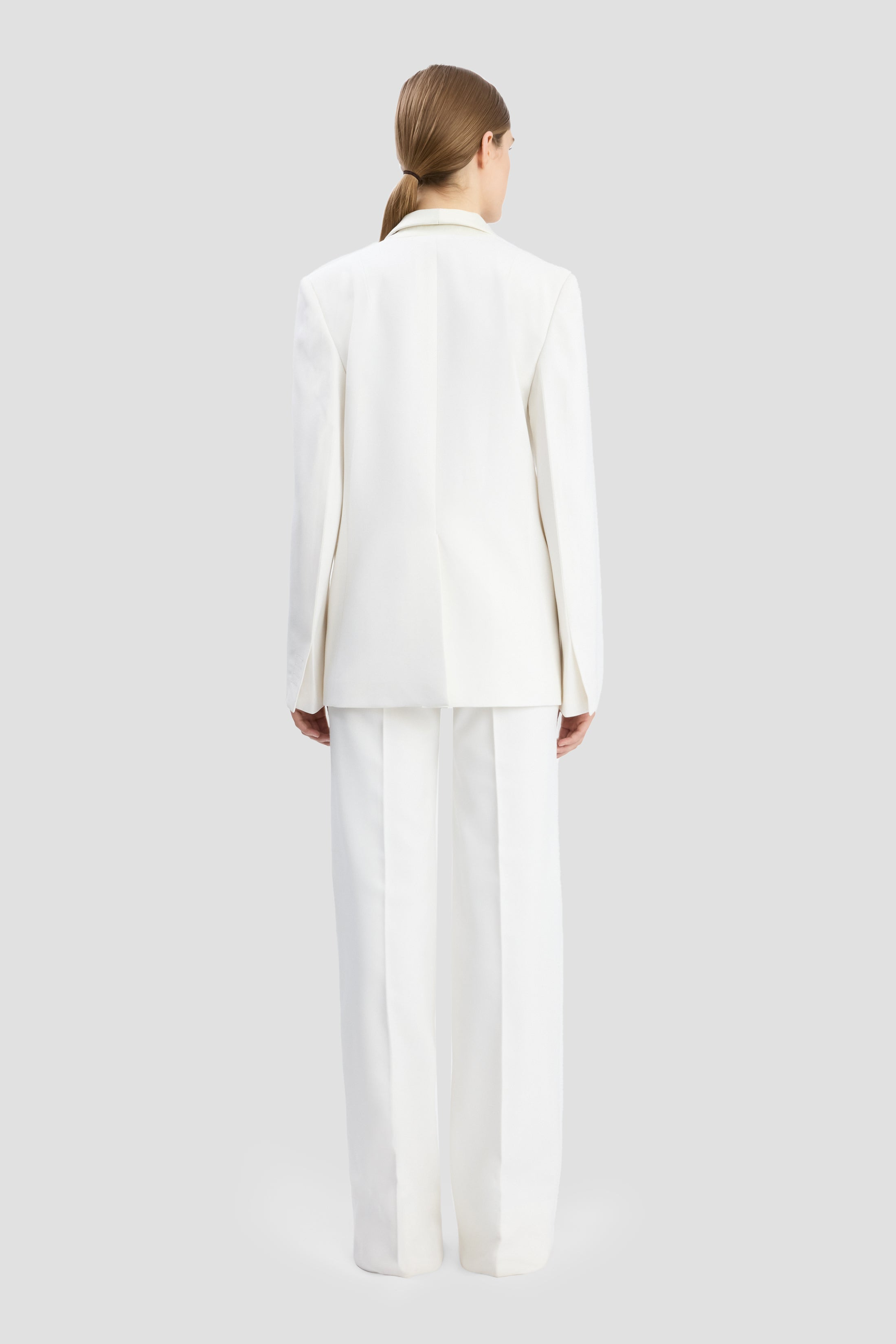 Shawl Collar Tux Jacket In Ivory - 5