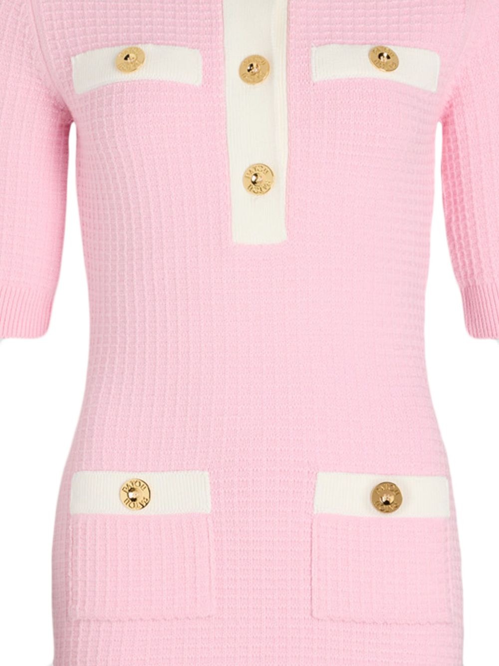 waffle-knit cotton mini dress - 2