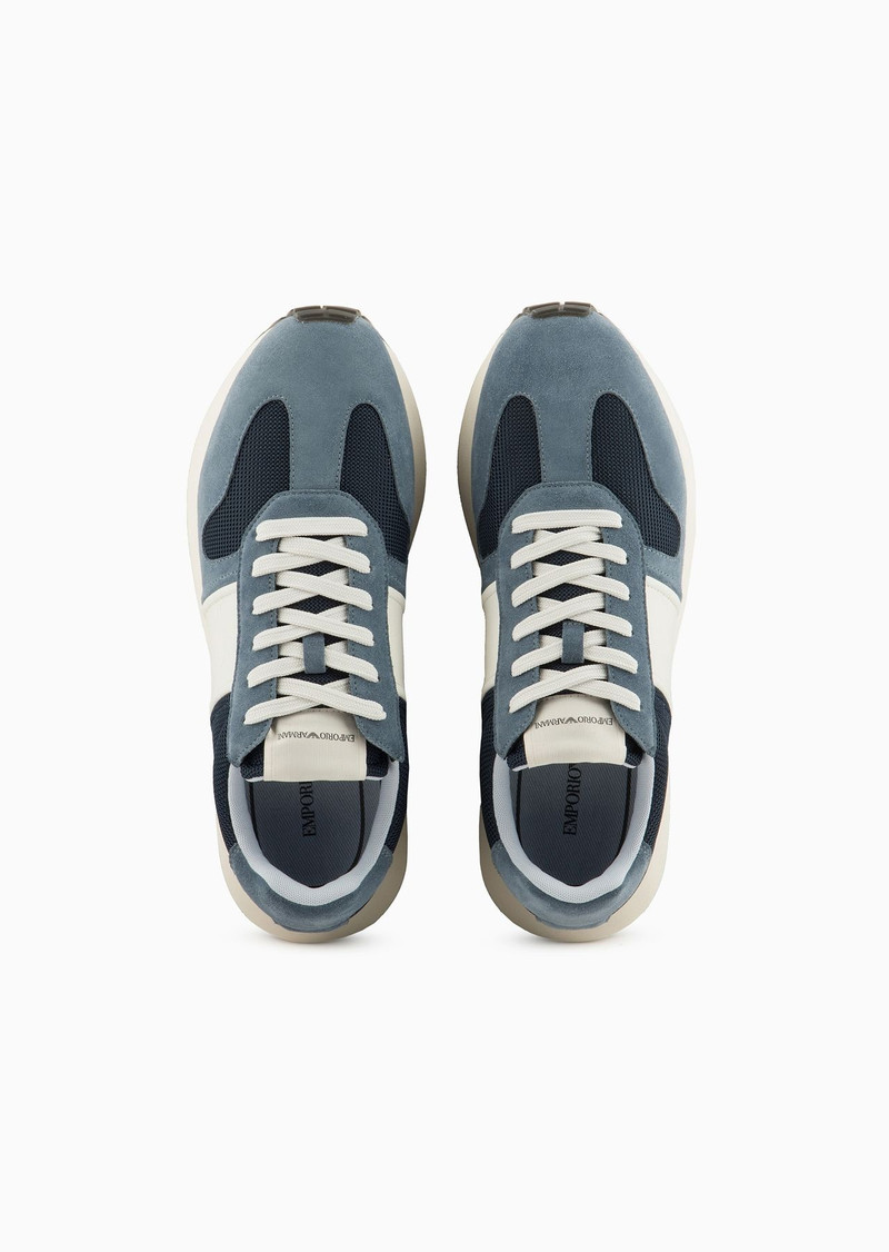 Mesh sneakers with suede details 3