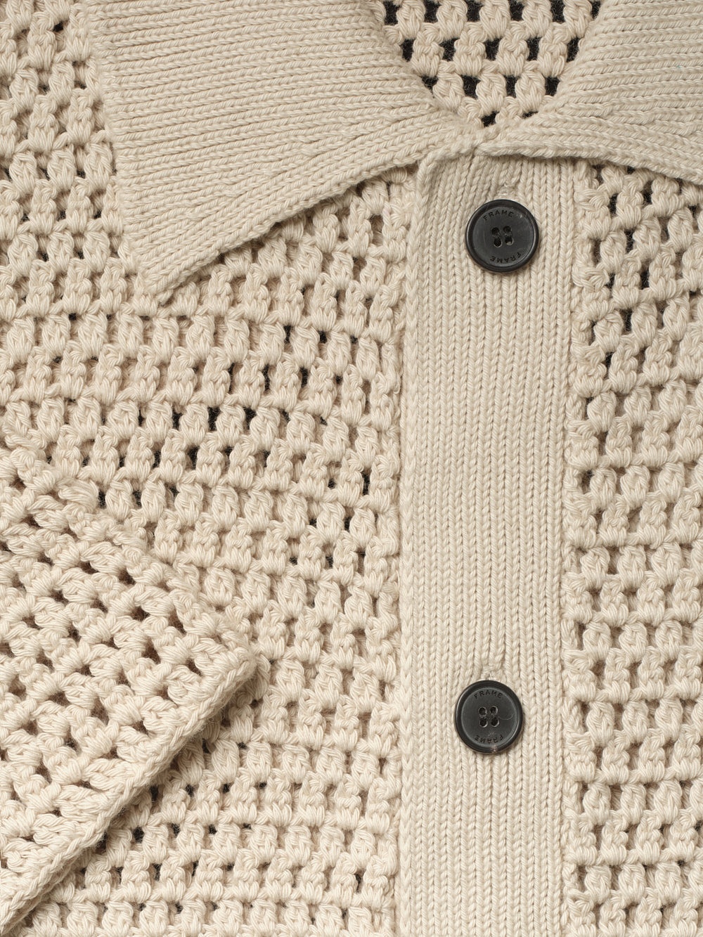 Open Weave Cardigan in Ecru - 5