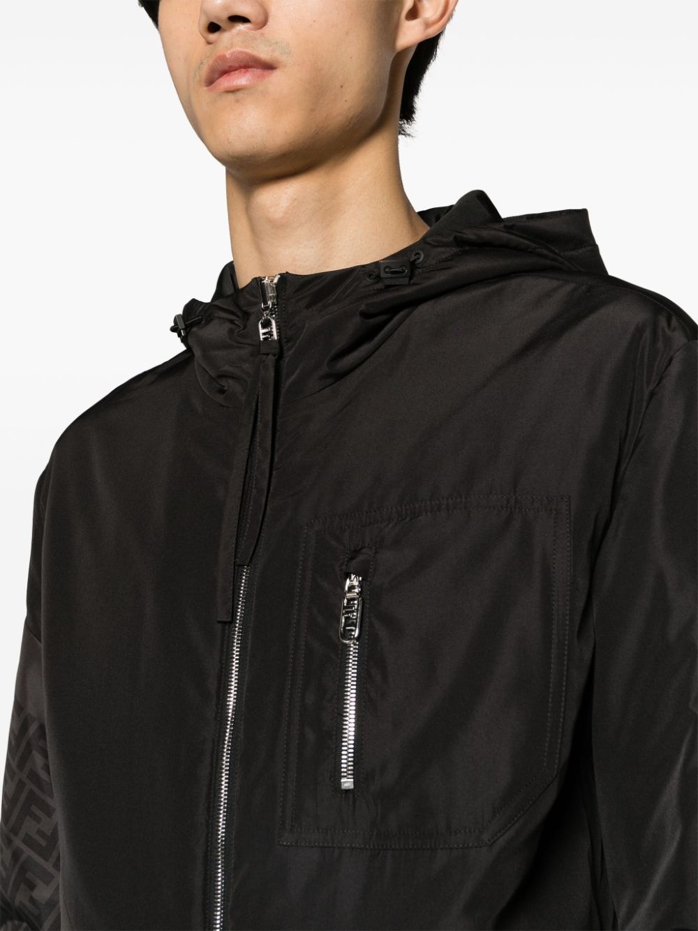 FF-print hooded windbreaker - 5