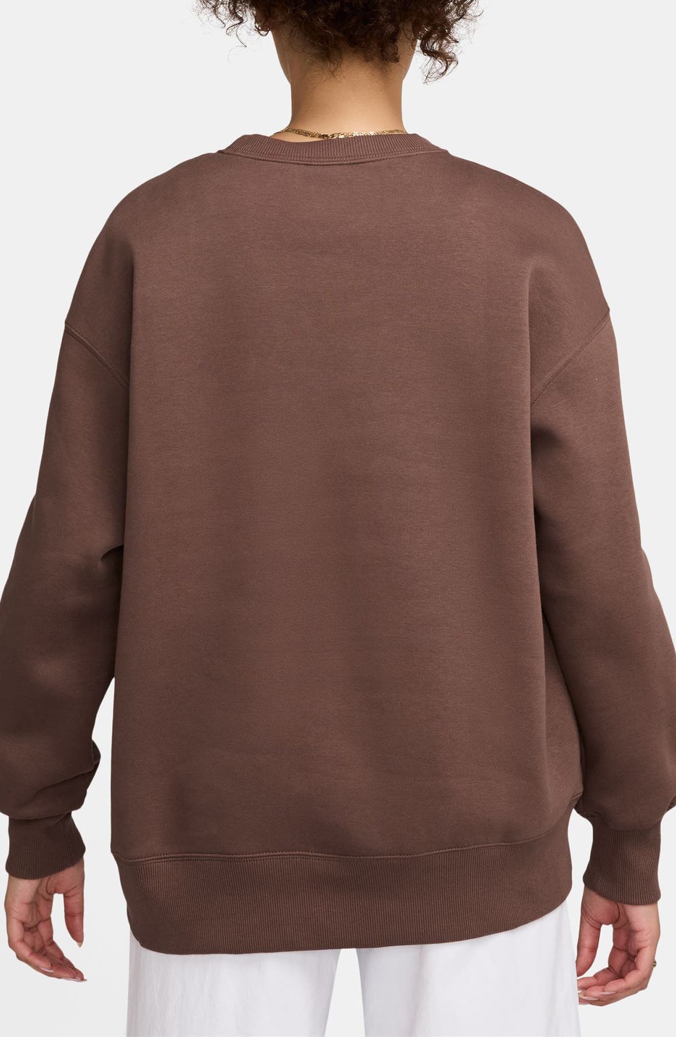 Nike Phoenix Fleece Oversize Crewneck Sweatshirt in 265 Faunbn/sail at Nordstrom - 2