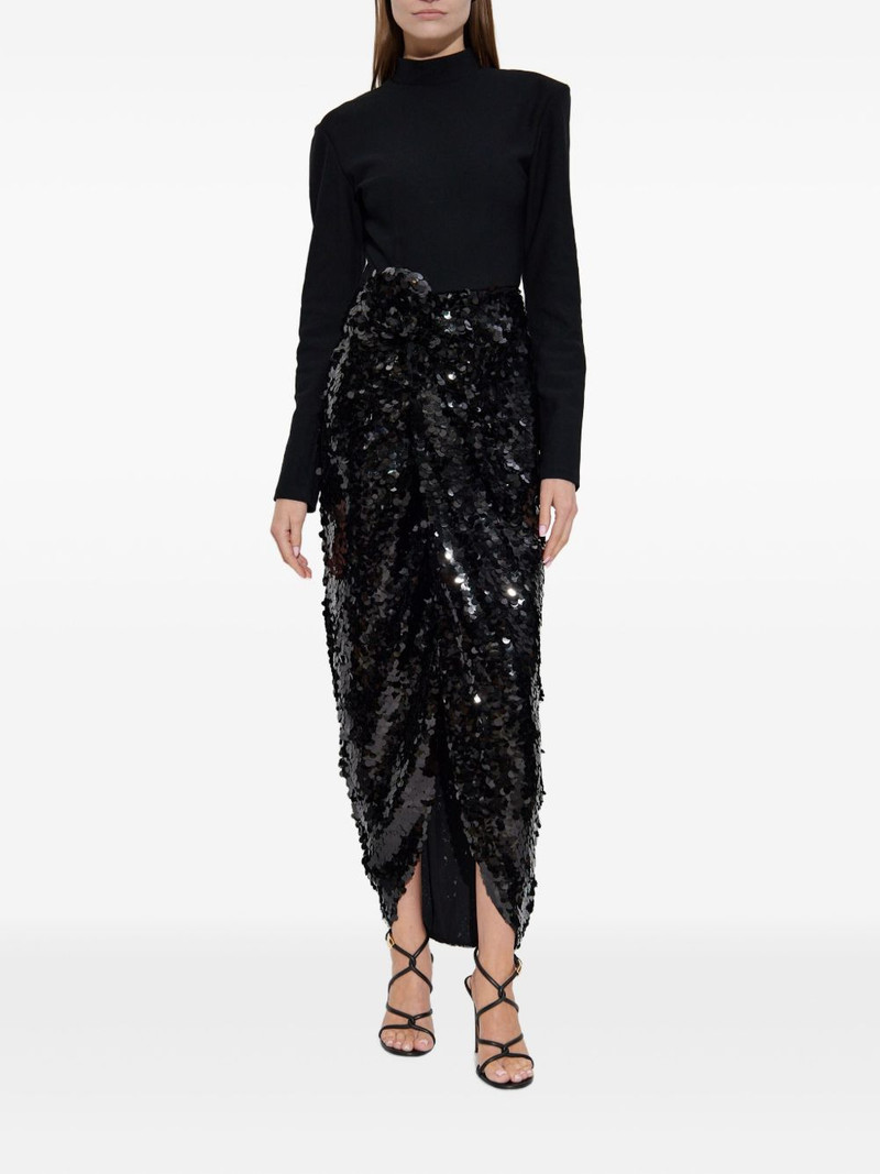 ROTATE knot-detail sequin maxi dress outlook