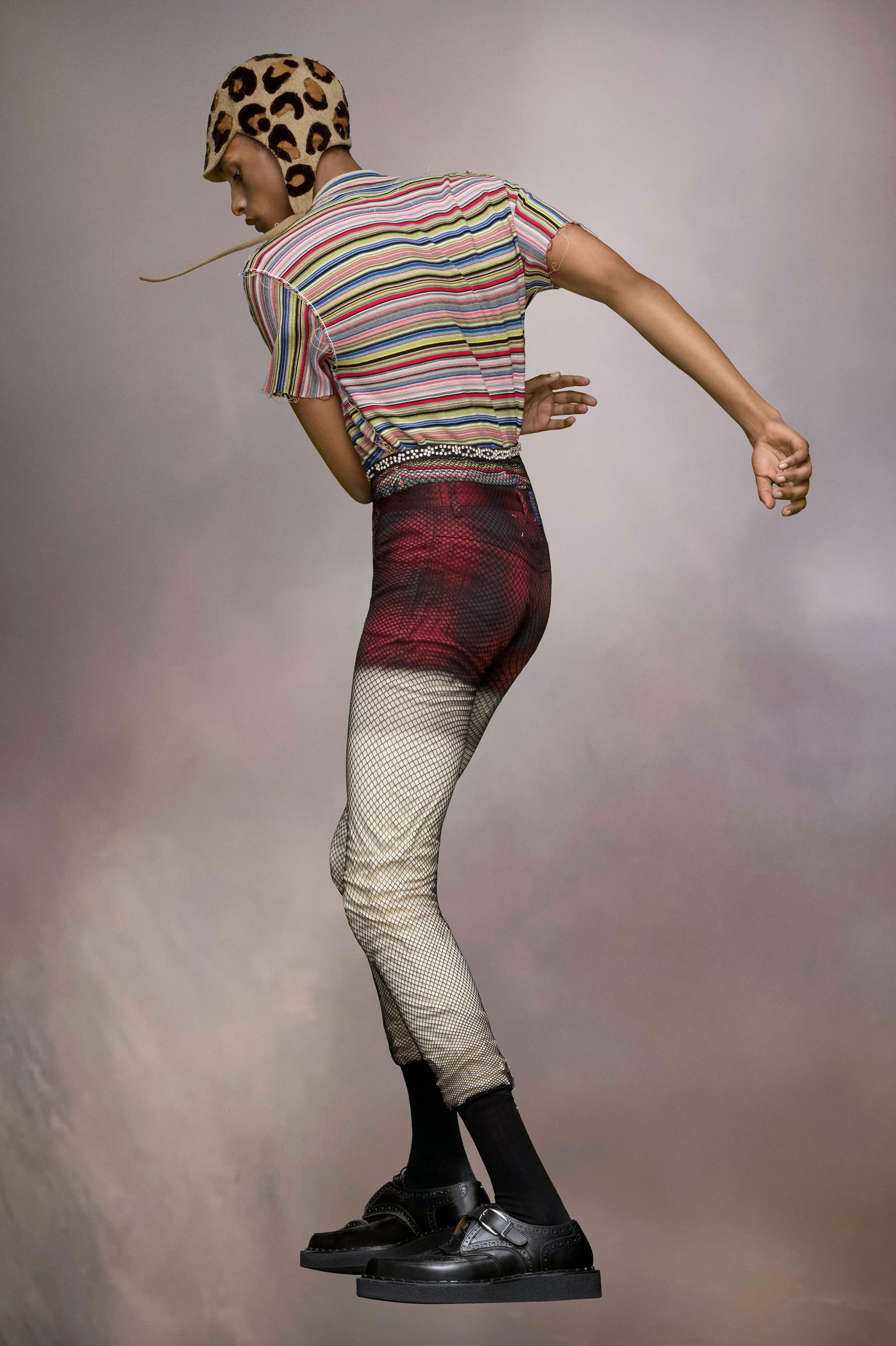 Stripe knit T-shirt - 4