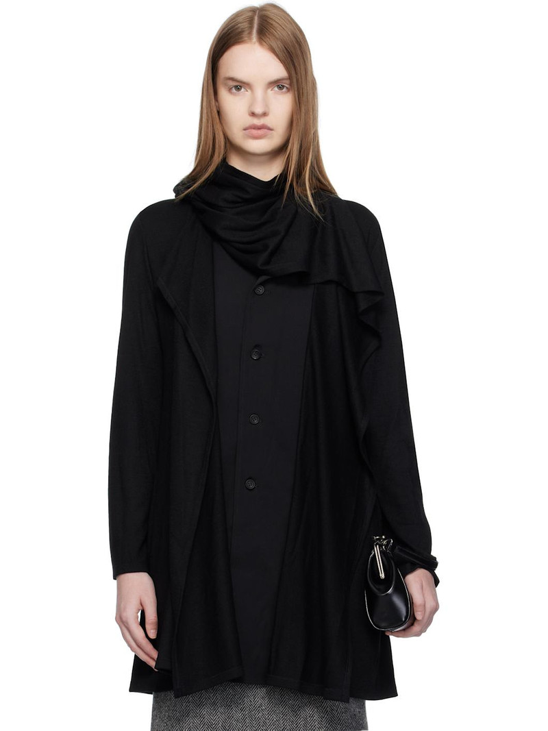 Black Wool Stole Blouse 1