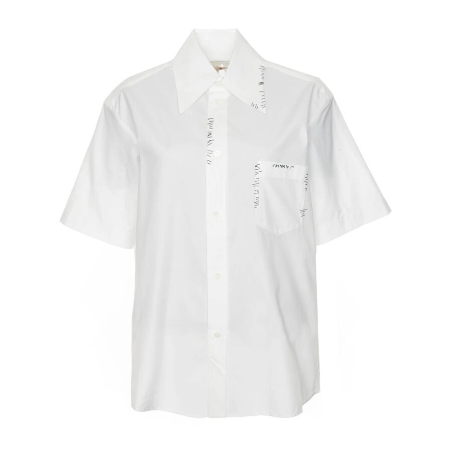 Marni Loose-Fit Blouse With Pointed Collar - 5