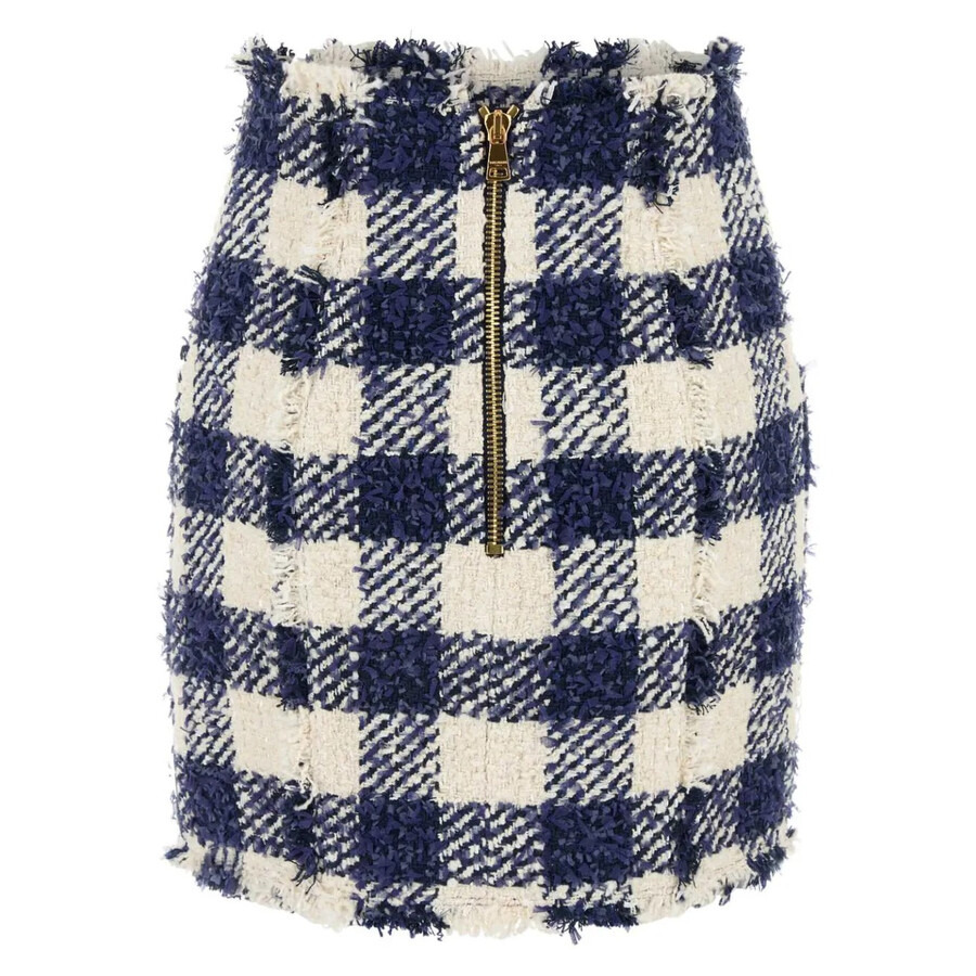 Balmain Tweed Buttoned Mini Skirt - 6