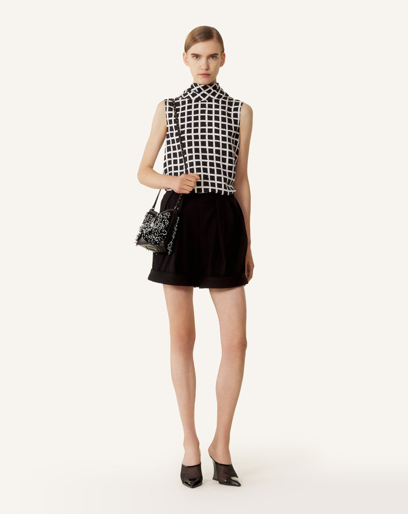 Lanvin PRINTED SILK SLEEVELESS TOP outlook