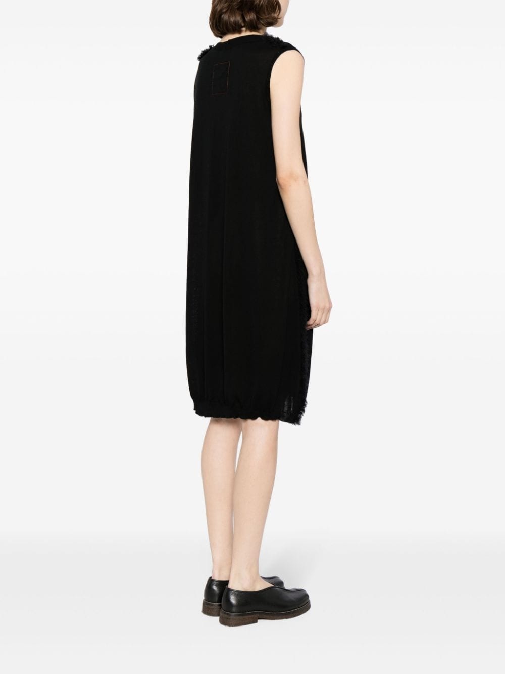 frayed sleeveless minidress - 8