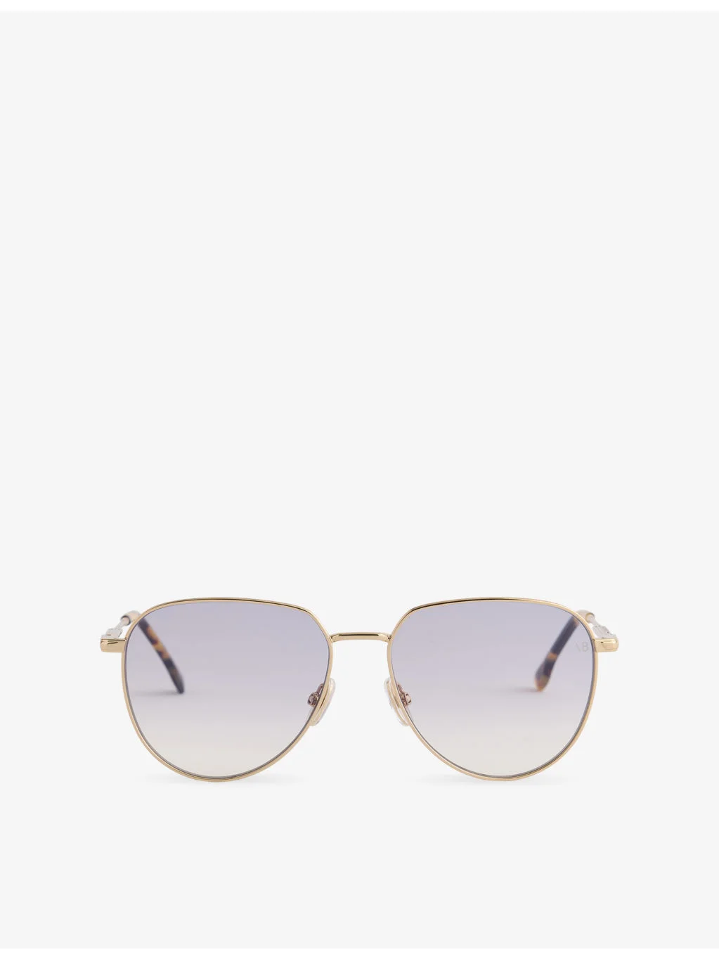 VB1026/SBB Geometric-Aviator Frame Metal Sunglasses - 1