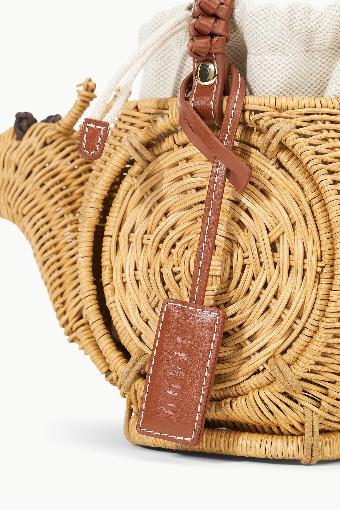 STAUD ESCARGOT WICKER BASKET BAG NATURAL - 8