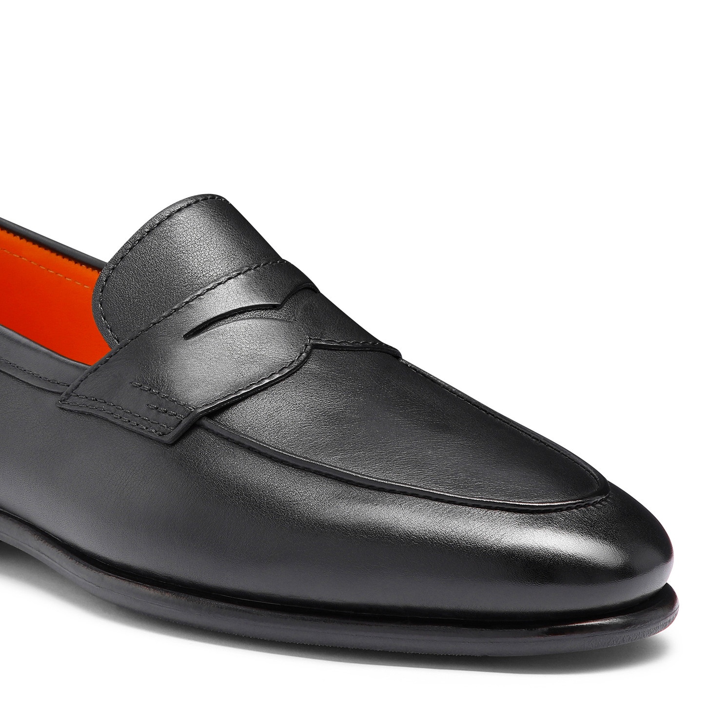 Men's black leather Carlo loafer - 6